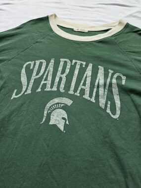 47 Brand Michigan State Spartans Womens Medium Green Long Sleeve Shirt